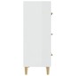 vidaXL Aparador de madera contrachapada blanco brillante 70x34x90 cm vidaXL Aparador de madera contrachapada blanco brillante 70x34x90 cm