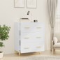 vidaXL Aparador de madera contrachapada blanco brillante 70x34x90 cm vidaXL Aparador de madera contrachapada blanco brillante 70x34x90 cm