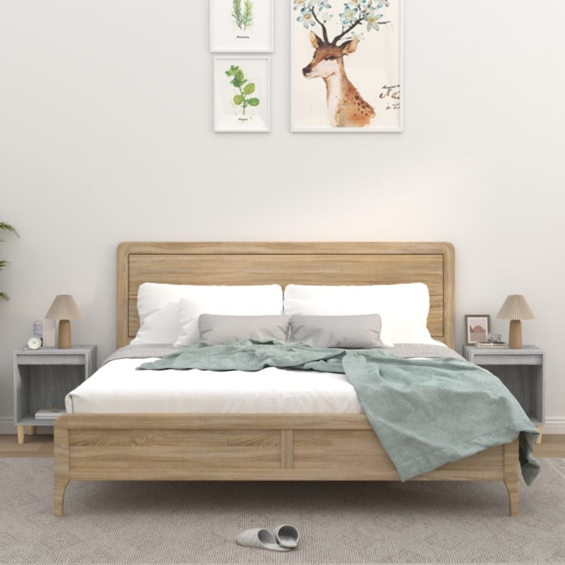 vidaXL Mesitas de noche 2 unidades gris Sonoma 40x35x50 cm vidaXL Mesitas de noche 2 unidades gris Sonoma 40x35x50 cm