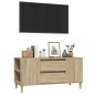 vidaXL Mueble para TV madera contrachapada roble Sonoma 102x44,5x50 cm vidaXL Mueble para TV madera contrachapada roble Sonoma 102x44,5x50 cm