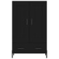 vidaXL Aparador alto madera de ingeniería negro 69,5x31x115 cm