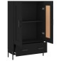 vidaXL Aparador alto madera de ingeniería negro 69,5x31x115 cm