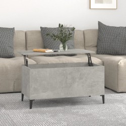 vidaXL Mesa de centro madera contrachapada gris hormigón 90x44,5x45 cm