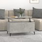 vidaXL Mesa de centro madera contrachapada gris hormigón 90x44,5x45 cm vidaXL Mesa de centro madera contrachapada gris hormigón 90x44,5x45 cm