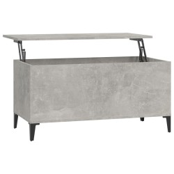 vidaXL Mesa de centro madera contrachapada gris hormigón 90x44,5x45 cm