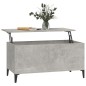 vidaXL Mesa de centro madera contrachapada gris hormigón 90x44,5x45 cm vidaXL Mesa de centro madera contrachapada gris hormigón 90x44,5x45 cm