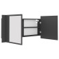 vidaXL Armario espejo de baño con luz LED acrílico gris 100x12x45 cm vidaXL Armario espejo de baño con luz LED acrílico gris 100x12x45 cm