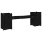 vidaXL Banco con jardineras madera maciza de pino negro 180x36x63 cm vidaXL Banco con jardineras madera maciza de pino negro 180x36x63 cm