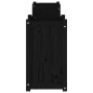 vidaXL Banco con jardineras madera maciza de pino negro 180x36x63 cm vidaXL Banco con jardineras madera maciza de pino negro 180x36x63 cm