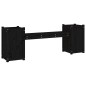 vidaXL Banco con jardineras madera maciza de pino negro 180x36x63 cm vidaXL Banco con jardineras madera maciza de pino negro 180x36x63 cm
