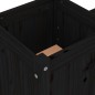 vidaXL Banco con jardineras madera maciza de pino negro 180x36x63 cm vidaXL Banco con jardineras madera maciza de pino negro 180x36x63 cm