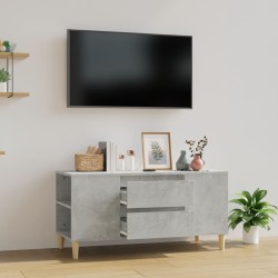 vidaXL Mueble de TV madera contrachapada gris hormigón 102x44,5x50 cm