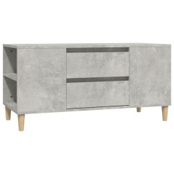 vidaXL Mueble de TV madera contrachapada gris hormigón 102x44,5x50 cm