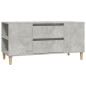 vidaXL Mueble de TV madera contrachapada gris hormigón 102x44,5x50 cm vidaXL Mueble de TV madera contrachapada gris hormigón 102x44,5x50 cm