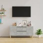 vidaXL Mueble de TV madera contrachapada gris hormigón 102x44,5x50 cm vidaXL Mueble de TV madera contrachapada gris hormigón 102x44,5x50 cm