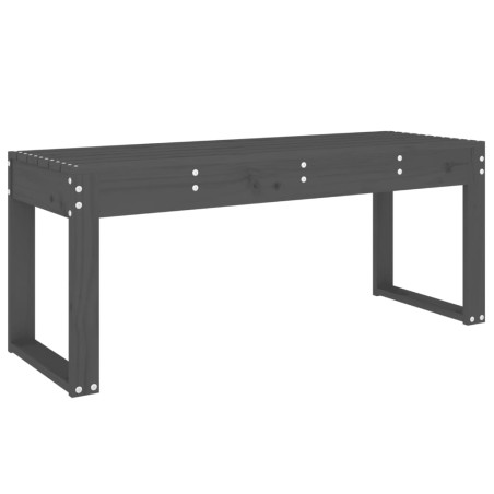 vidaXL Banco de jardín madera maciza de pino gris 110x38x45 cm