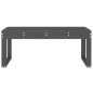 vidaXL Banco de jardín madera maciza de pino gris 110x38x45 cm