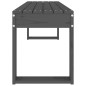 vidaXL Banco de jardín madera maciza de pino gris 110x38x45 cm