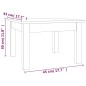 vidaXL Mesa de centro de madera maciza de pino blanco 45x45x30 cm vidaXL Mesa de centro de madera maciza de pino blanco 45x45x30 cm