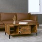 vidaXL Mesa de centro madera contrachapada roble ahumado 90x50x36,5 cm vidaXL Mesa de centro madera contrachapada roble ahumado 90x50x36,5 cm