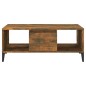 vidaXL Mesa de centro madera contrachapada roble ahumado 90x50x36,5 cm vidaXL Mesa de centro madera contrachapada roble ahumado 90x50x36,5 cm