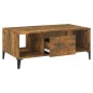 vidaXL Mesa de centro madera contrachapada roble ahumado 90x50x36,5 cm vidaXL Mesa de centro madera contrachapada roble ahumado 90x50x36,5 cm