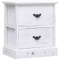 vidaXL Mesitas de noche 2 uds madera de Paulownia blanco 38x28x45 cm vidaXL Mesitas de noche 2 uds madera de Paulownia blanco 38x28x45 cm