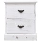 vidaXL Mesitas de noche 2 uds madera de Paulownia blanco 38x28x45 cm vidaXL Mesitas de noche 2 uds madera de Paulownia blanco 38x28x45 cm