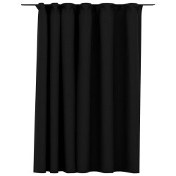 vidaXL Cortina opaca con ganchos look de lino gris antracita 290x245cm