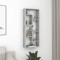 vidaXL Estantería de pared contrachapada gris hormigón 36x16x90 cm vidaXL Estantería de pared contrachapada gris hormigón 36x16x90 cm