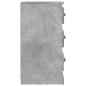 vidaXL Aparador de madera contrachapada gris hormigón 36x35,5x67,5 cm