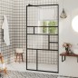 vidaXL Mampara de ducha accesible vidrio ESG claro negro 80x195 cm vidaXL Mampara de ducha accesible vidrio ESG claro negro 80x195 cm