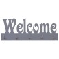 vidaXL Perchero de pared WELCOME gris 74x29,5 cm vidaXL Perchero de pared WELCOME gris 74x29,5 cm