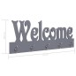 vidaXL Perchero de pared WELCOME gris 74x29,5 cm vidaXL Perchero de pared WELCOME gris 74x29,5 cm