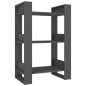 vidaXL Estantería/divisor de espacios madera pino gris 60x35x91 cm vidaXL Estantería/divisor de espacios madera pino gris 60x35x91 cm