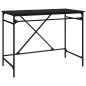 vidaXL Escritorio de hierro y madera contrachapada negro 100x50x75 cm vidaXL Escritorio de hierro y madera contrachapada negro 100x50x75 cm
