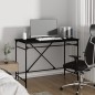 vidaXL Escritorio de hierro y madera contrachapada negro 100x50x75 cm vidaXL Escritorio de hierro y madera contrachapada negro 100x50x75 cm