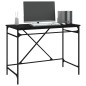 vidaXL Escritorio de hierro y madera contrachapada negro 100x50x75 cm vidaXL Escritorio de hierro y madera contrachapada negro 100x50x75 cm