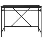 vidaXL Escritorio de hierro y madera contrachapada negro 100x50x75 cm vidaXL Escritorio de hierro y madera contrachapada negro 100x50x75 cm