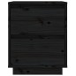 vidaXL Mesitas de noche 2 uds madera maciza de pino negro 40x35x50 cm