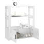 vidaXL Aparador de madera contrachapada blanco brillante 80x30x90 cm vidaXL Aparador de madera contrachapada blanco brillante 80x30x90 cm