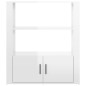 vidaXL Aparador de madera contrachapada blanco brillante 80x30x90 cm vidaXL Aparador de madera contrachapada blanco brillante 80x30x90 cm