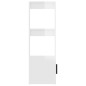 vidaXL Aparador de madera contrachapada blanco brillante 80x30x90 cm vidaXL Aparador de madera contrachapada blanco brillante 80x30x90 cm