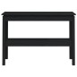 vidaXL Mesa consola madera maciza de pino negro 110x40x75 cm