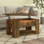 vidaXL Mesa de centro madera contrachapada roble ahumado 79x49x41 cm
