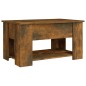 vidaXL Mesa de centro madera contrachapada roble ahumado 79x49x41 cm