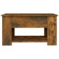 vidaXL Mesa de centro madera contrachapada roble ahumado 79x49x41 cm