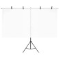 vidaXL Soporte para fondos en forma de T negro 201x60x(70-200) cm vidaXL Soporte para fondos en forma de T negro 201x60x(70-200) cm