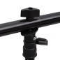 vidaXL Soporte para fondos en forma de T negro 201x60x(70-200) cm vidaXL Soporte para fondos en forma de T negro 201x60x(70-200) cm