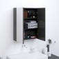 vidaXL Armario de espejo de baño MDF gris 60x15x75 cm vidaXL Armario de espejo de baño MDF gris 60x15x75 cm